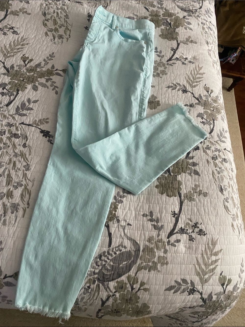 Lilly Pulitzer Light Aqua High-Rise Skinny Jeans